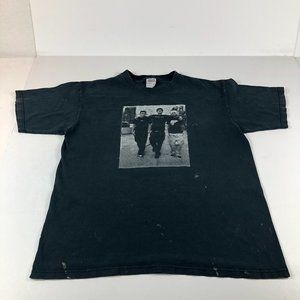 2002 Blink 182 Pop Disaster Tour Shirt Medium Black Faded Thrashed Photo Tee